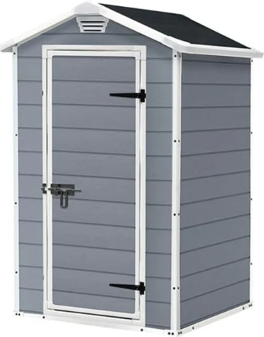 4 × 3 Ft Outdoor Garden Storage Shed – Grey
