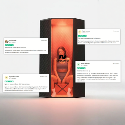ZenTherm Pro Home Sauna System - Intense Heat Therapy And Red Light Wellness For Total Body Relaxation And Recovery