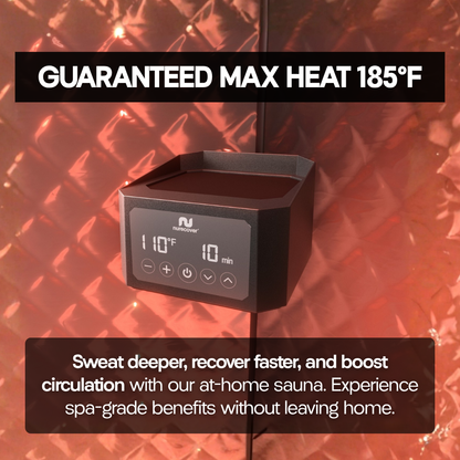 ZenTherm Pro Home Sauna System - Intense Heat Therapy And Red Light Wellness For Total Body Relaxation And Recovery
