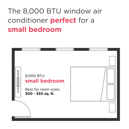 Frigidaire 8000 BTU Smart Window Air Conditioner - WiFi Enabled with Remote, Quiet Operation, Eco Mode