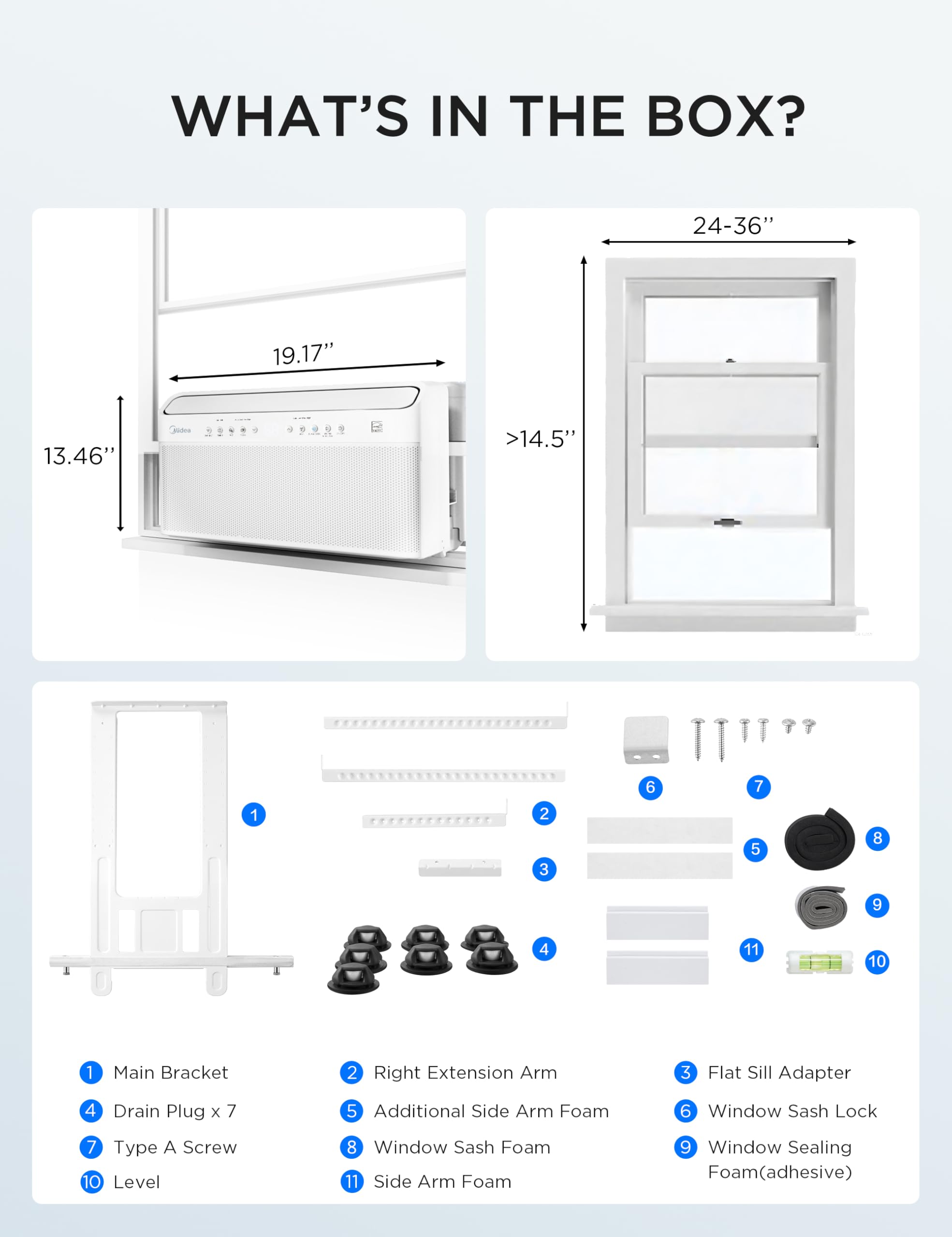 Midea U Smart Inverter Window AC 12,000 BTU - Ultra Quiet U Shaped Design Alexa Google Assistant Compatible