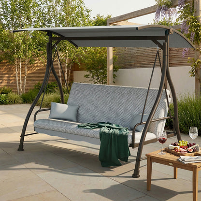 Malay Riviera 3 Seater Combo Swingbed - Grey