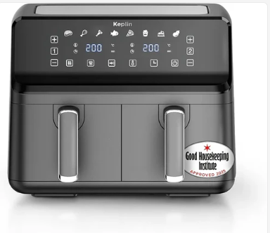 Keplin 9L Dual Zone Air Fryer - 8in1 Cooking Functions - 2700W Energy-Saving Cooker - Extra-Large